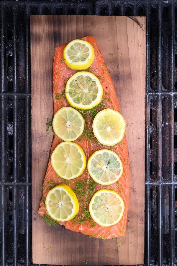 Charred Cedar Plank Salmon with Lemon and Dill - No Plank Soaking