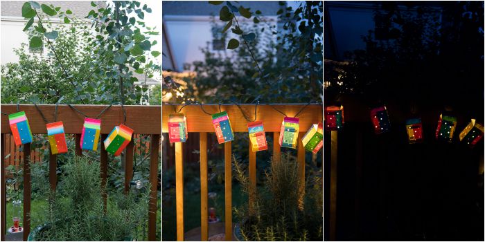 DIY Duct Tape Milk Carton Garden Lanterns -