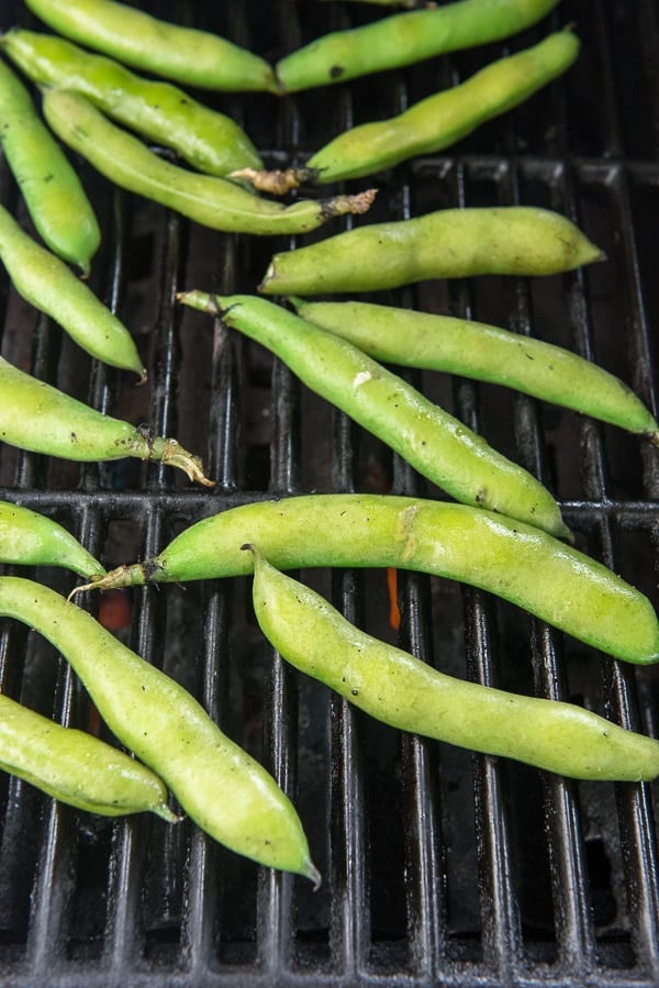 Grilling Fava Beans