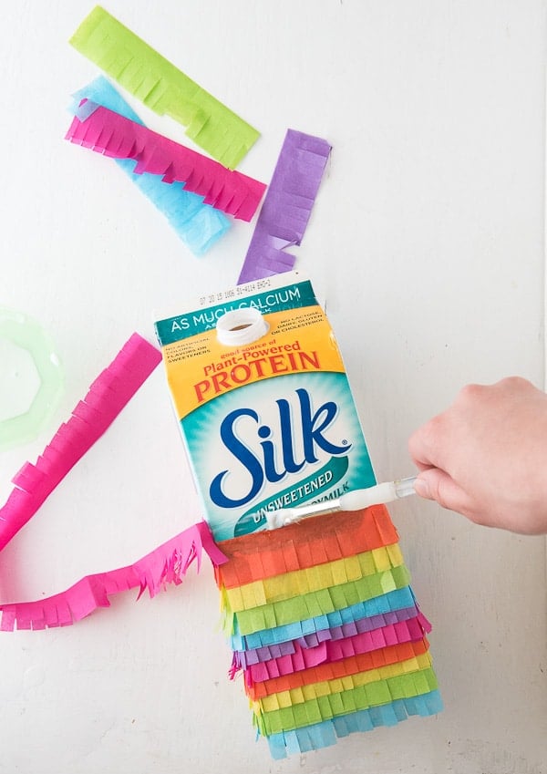 How to Make a Rainbow Milk Carton Pinata 