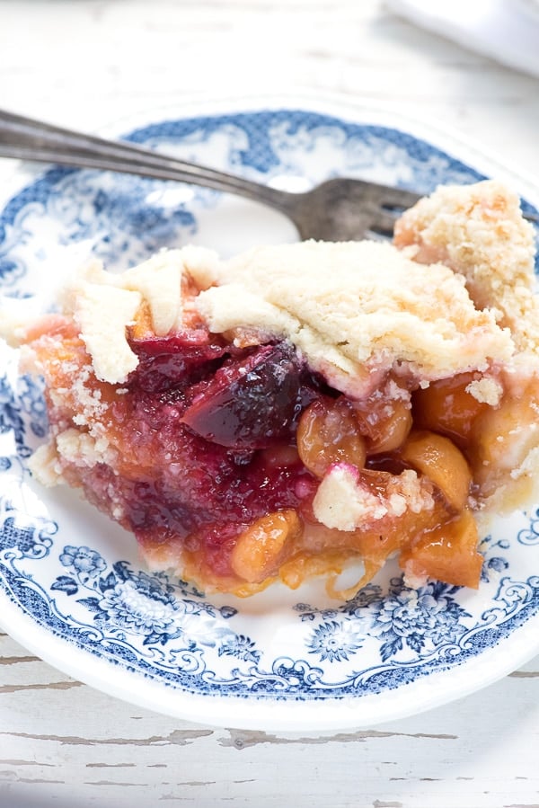 Mixed Stone Fruit Slab Pie -piece