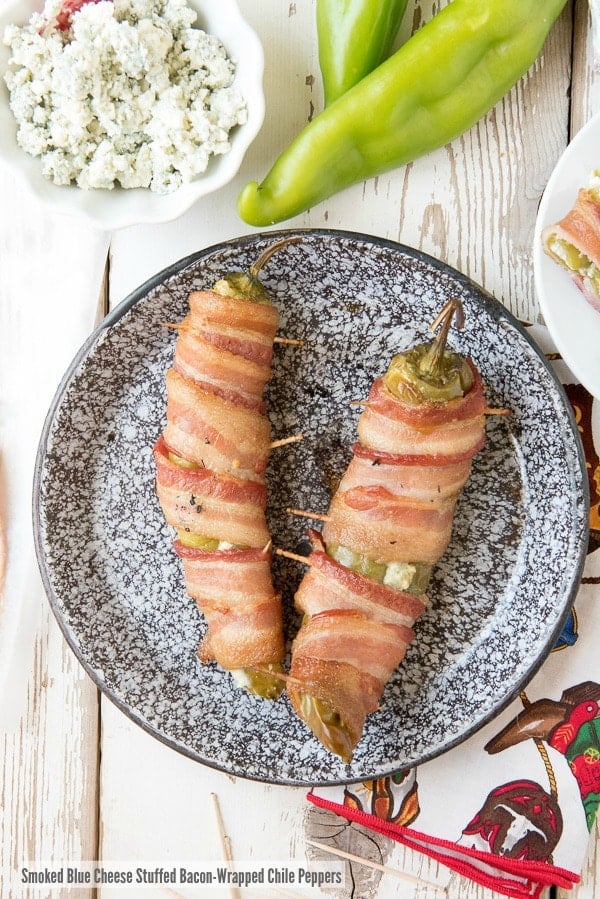 Smoked Blue Cheese Stuffed Bacon-Wrapped Chile Peppers