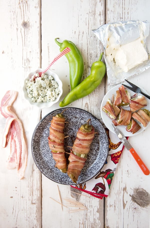 Smoked Blue Cheese Stuffed Bacon-Wrapped Chile Peppers