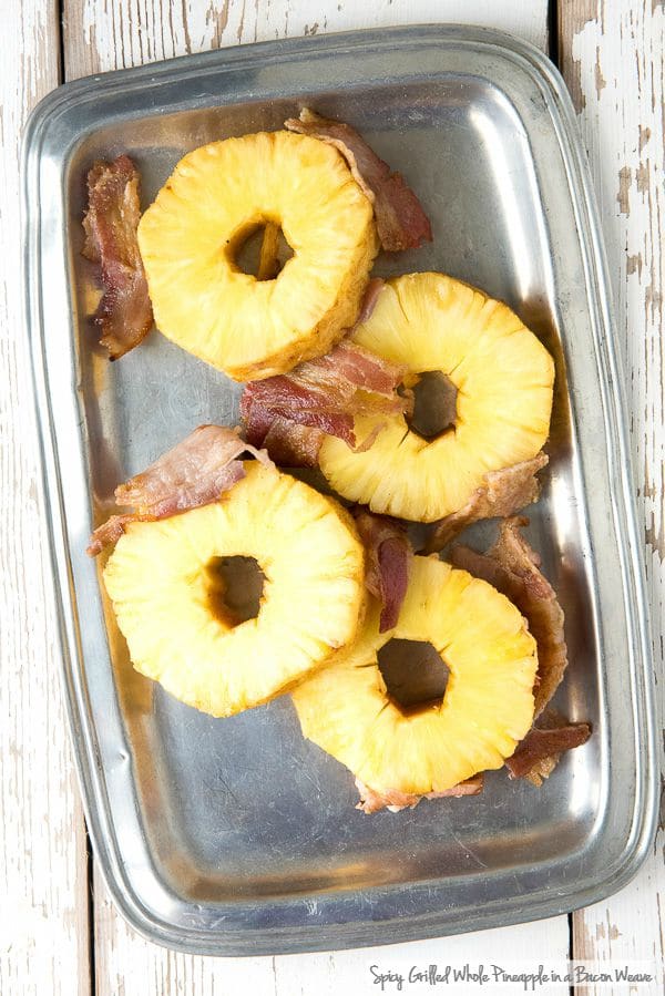 Spicy Grilled Whole Pineapple Wrapped in Bacon 