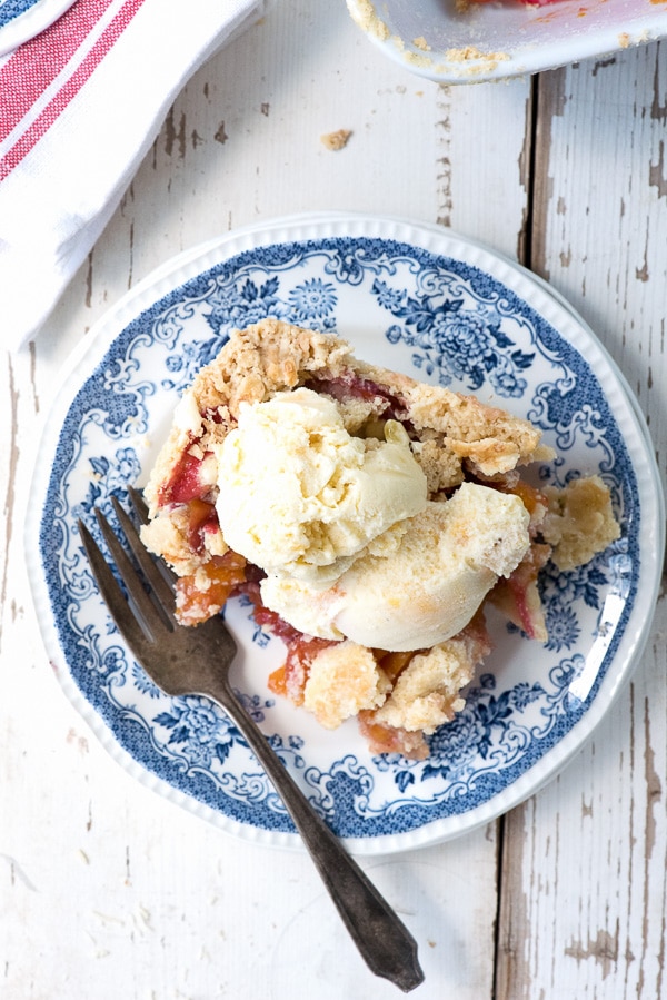 Stone Fruit Slab Pie with Grilled Peach Mascarpone Ice Cream