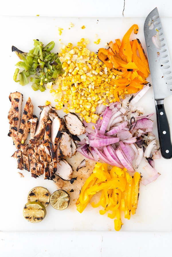 Grilled Summer Vegetables for Smoky Grilled Chicken &amp; Vegetable Quesadilla 