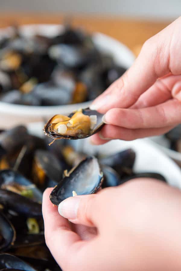 Mussel on half shell