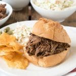 Slow Cooker Shredded Barbecue Beef Sandwiches