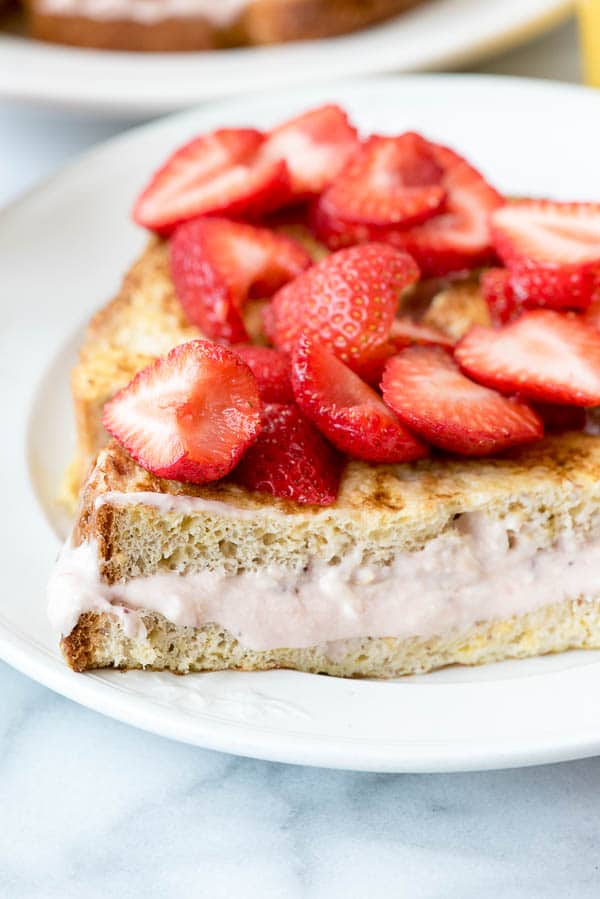 Strawberry Stuffed French Toast closeup