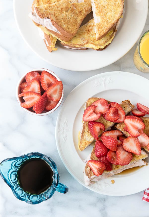 Strawberry Stuffed French Toast from above