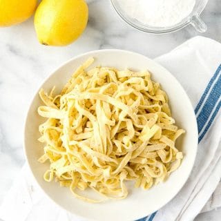 Homemade Gluten-Free Lemon Pepper Fettuccine Pasta