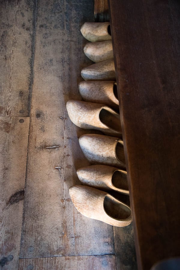 Nova Scotia, Annapolis, Port Royal shoes under bench