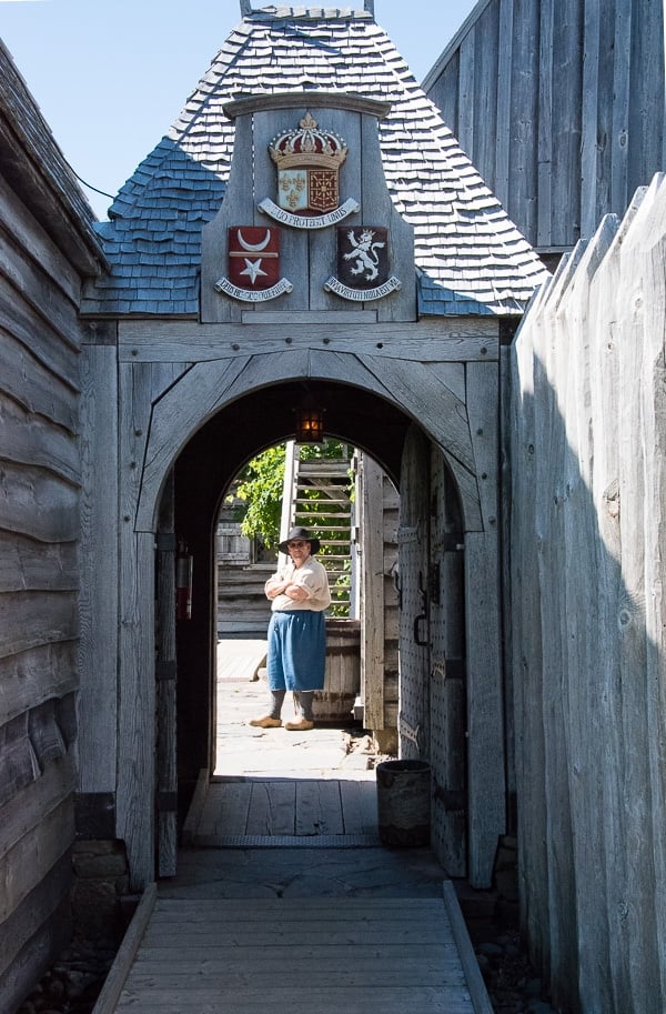 Nova Scotia, Annapolis,Port-Royal entrance with docent