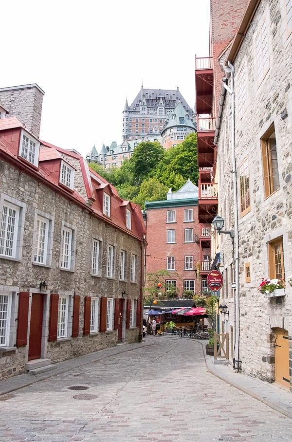 Quebec City, Lower Town and Chateau Frontenac 