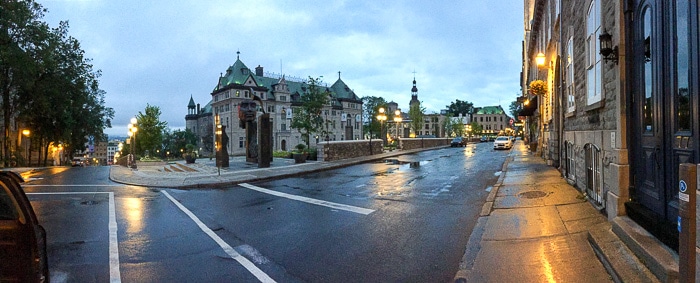 Quebec City, Panoramic view from the front of Hotel Marie Rollet 