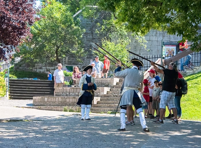 Quebec City, Upper City Frotifications Learning to Shoot a Musket 