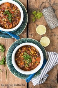 Slow Cooker Tangy Baked Bean Chili
