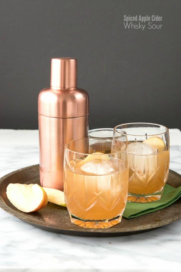 Spiced Cider Apple Whisky Sour with Homemade Cinnamon Simple Syrup - BoulderLocavore.com