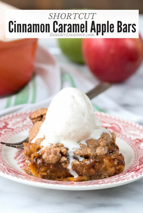 Shortcut Cinnamon Caramel Apple Bars - Boulder Locavore