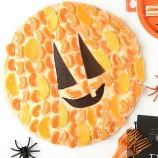 Jack-o-Lantern Fruit Dessert Pizza