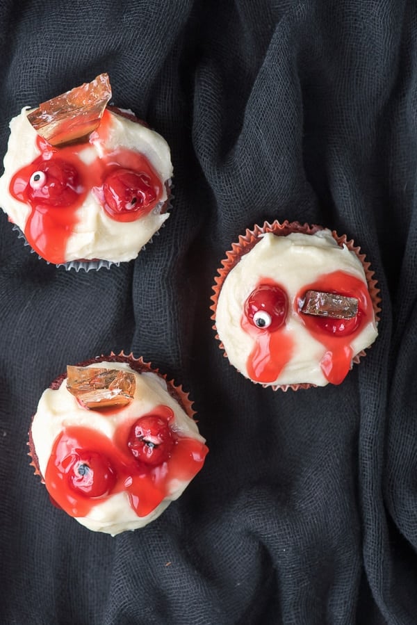 Mutilated Zombie Cupcakes above