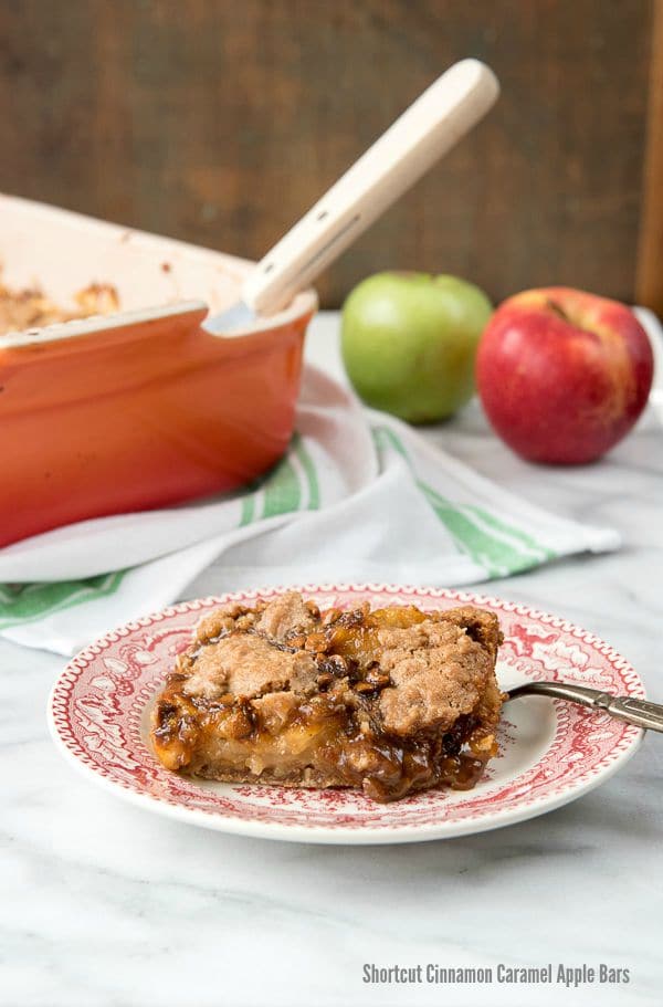 Shortcut Cinnamon Caramel Apple Bars 