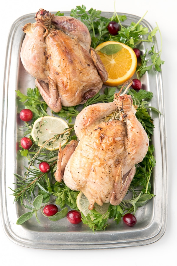 Lemon Herb Roasted Cornish Game Hens - An Easy Elegant Main Dish