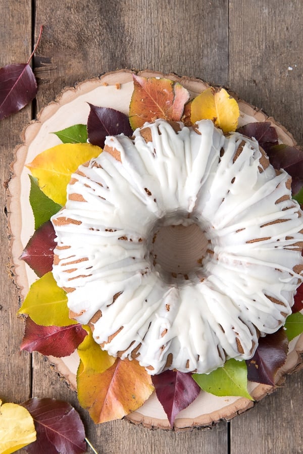Persimmon Winter Bundt Cake with Hard Sauce Glaze from above
