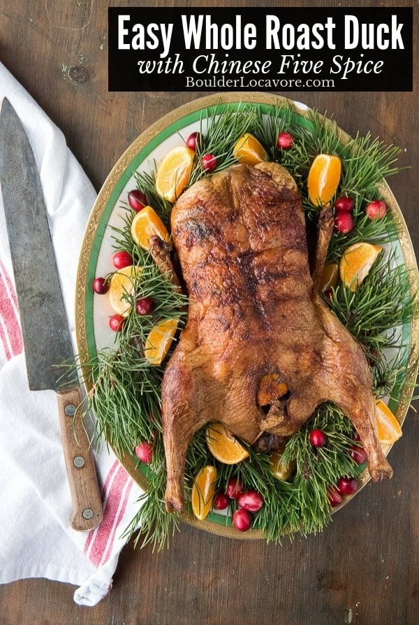 Easy Roast Whole Duck with Chinese Five Spice 