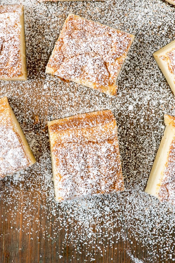 Eggnog Magic Cake overhead