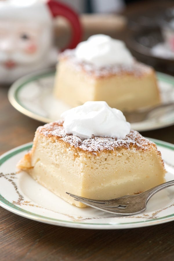 Eggnog Magic Cakes slice