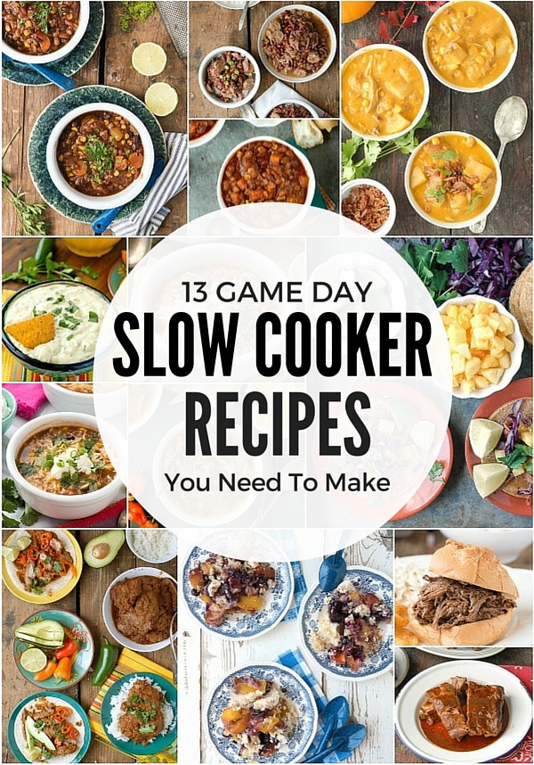 photo collage of 13 Slow Cooker Game Day Recipes You Need To Make