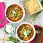 Slow cooker chicken soup made with Mexican spices