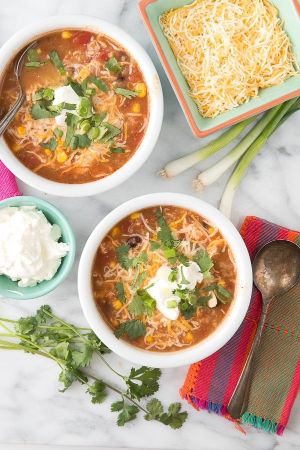 Slow Cooker Chicken Tortilla Soup - The Magical Slow Cooker