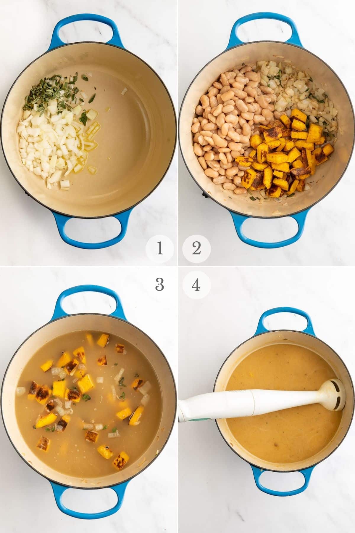 roasted pumpkin soup recipe steps 1-4