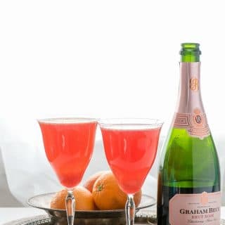 Blood Orange Mimosas with Rose Champagne