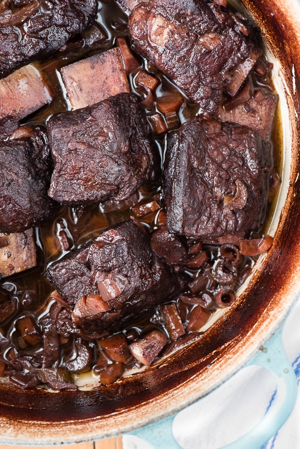 Red Wine Braised Short Ribs with Garlic Whipped Yukon Gold 