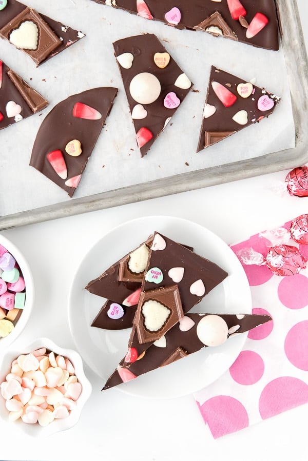 Sweetheart Bark- Chocolate Candy Valentine\'s Day Bark