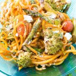 titled photo - Balsamic Roasted Spring Vegetables with Butternut Squash Noodles