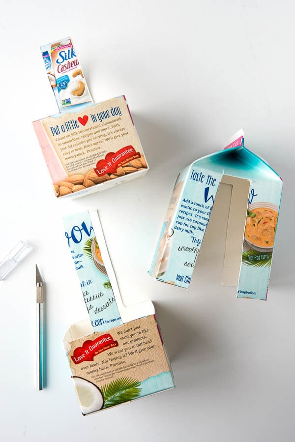 photo tutorial for making a milk carton basket