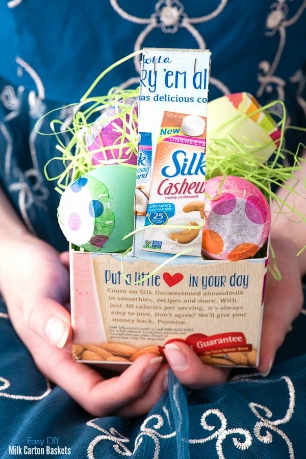 Gift Basket Making Ideas: Upcycled Milk Cartons