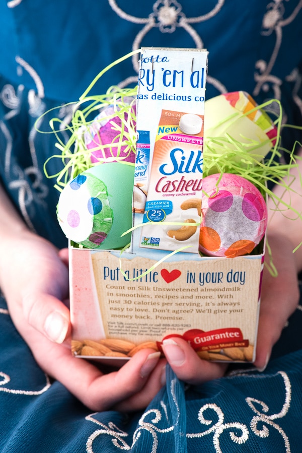 Easy Milk Carton Baskets and DIY Toy-Filled Cascarones (Eggs)