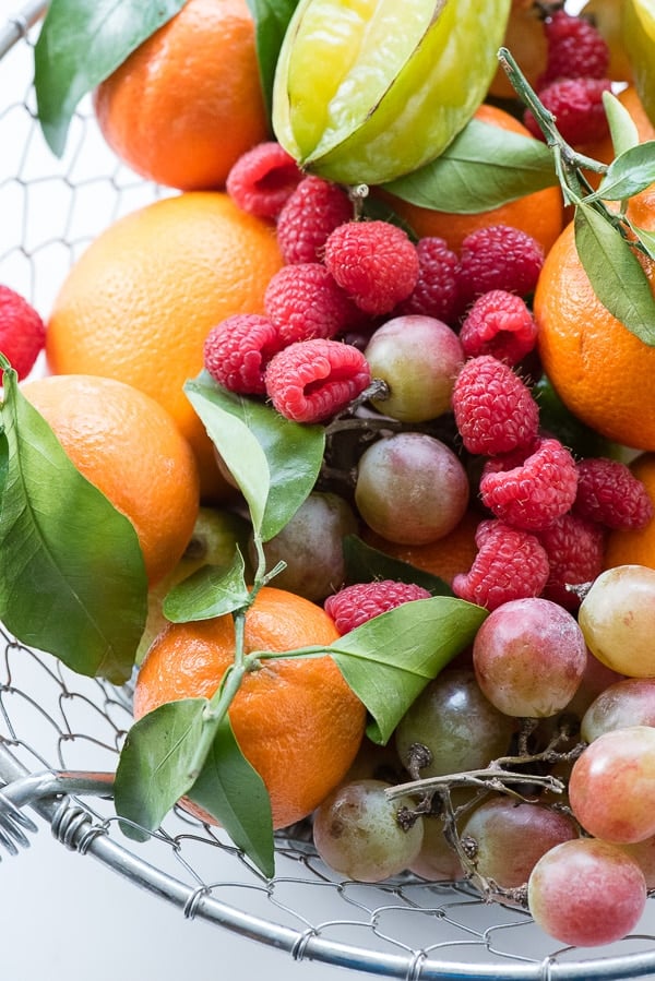 A group of fresh fruit and vegetables