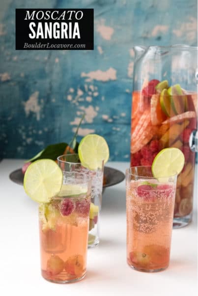 Moscato Sangria - A Sparkling Wine Cocktail Punch!