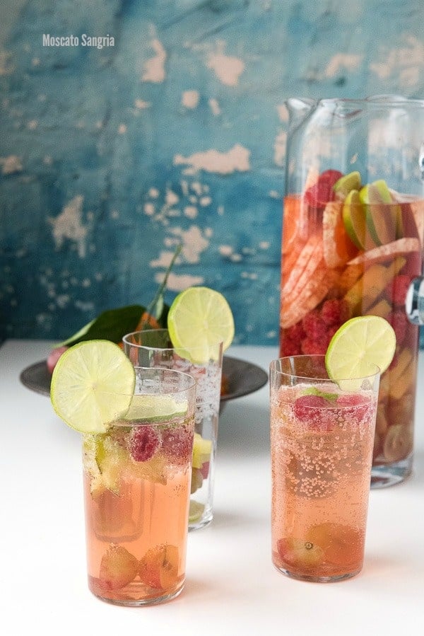 Moscato Sangria A Sparkling Wine Cocktail Punch