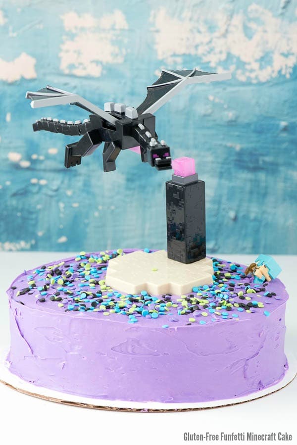 minecraft enderman birthday cake