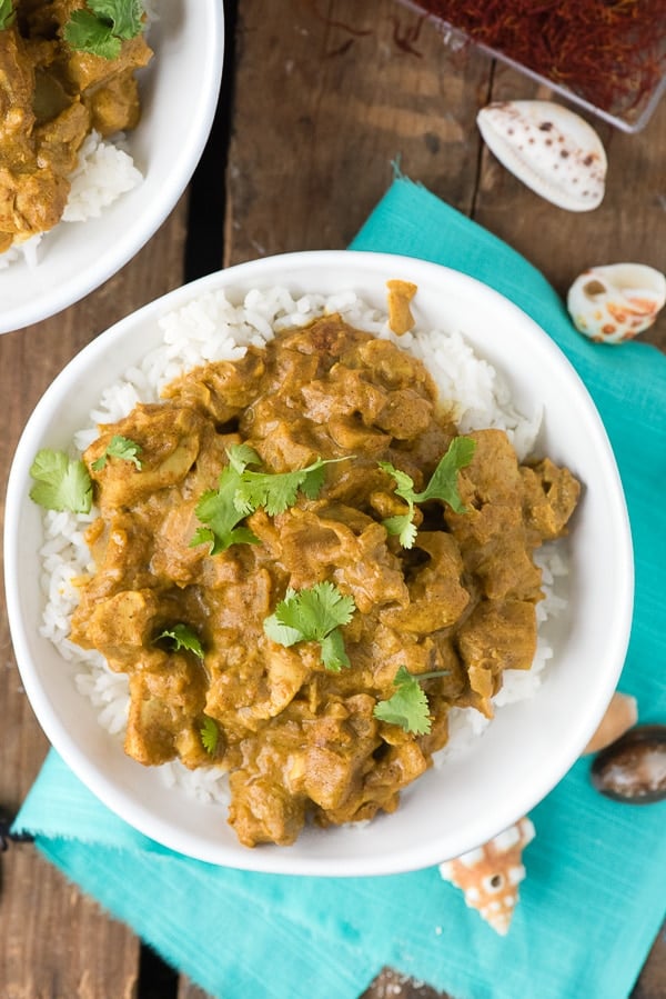 close up photo of Seychelles-style Coconut Chicken Curry