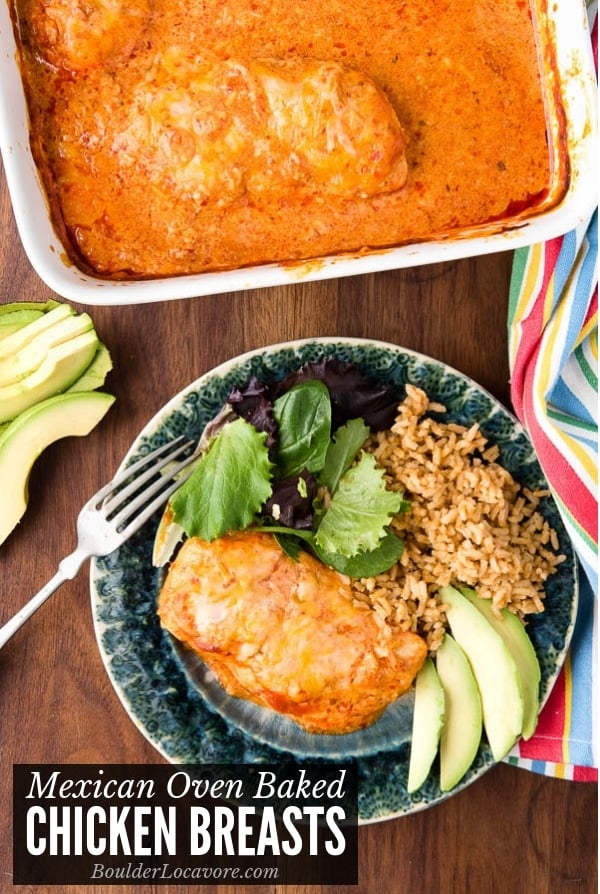 Oven Baked Chicken Breasts with Mexican flavors