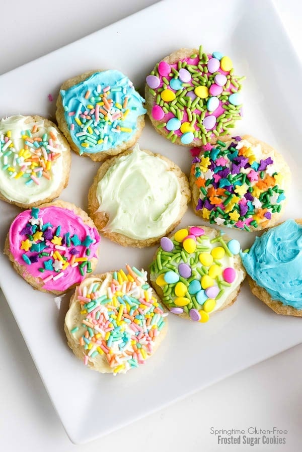 Springtime Gluten-Free Frosted Sugar Cookies 