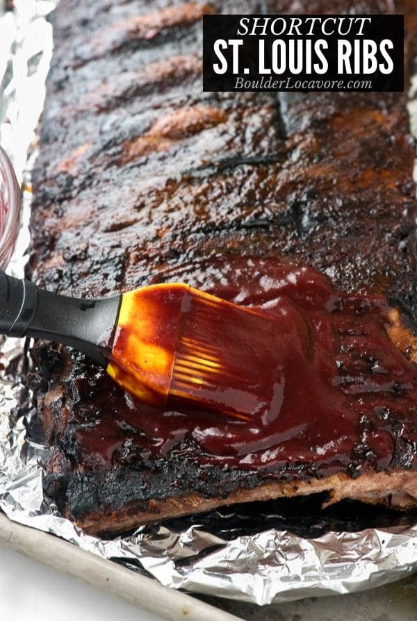 St Louis Ribs title image with homemade barbecue sauce